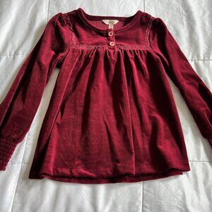Matilda Jane Clothing Girls Size 8 EUC Bronwyn Velour Top